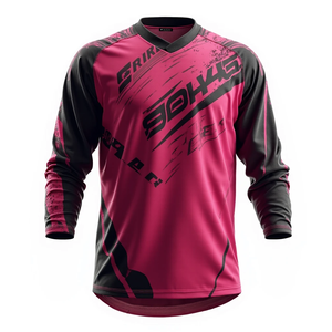 Camisetas de Motocross Unisex Transpirables, Ajustadas, Duraderas, de 180 g, para Todas las Temporadas, 100% Poliéster, Manga Larga, Ropa de Carreras de Motos - Product Image 6