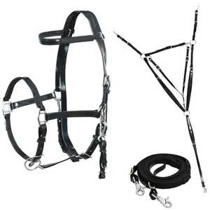 Ensemble de bride et de martingale d'endurance en biothène de qualité supérieure en laiton, rembourrage doux confort pour cheval - Product Image 1