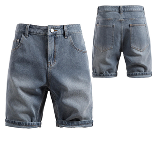 กางเกงยีนส์ขาสั้นผ้าฝ้ายน้ำหนักเบา เนื้อผ้านุ่ม ระบายอากาศได้ดี กางเกงยีนส์ขาสั้นลายพิมพ์สไตล์สตรีท กางเกงยีนส์ขาสั้นผ้าฝ้ายคุณภาพสูง เนื้อผ้าหนา ไม่ซีดจาง - Product Image 4