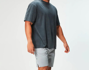 Camisetas de alta calidad de talla grande para hombre, camisetas de lavado ácido descoloridas al sol, camisetas coloridas de lavado ácido descoloridas al sol para hombre - Product Image 5