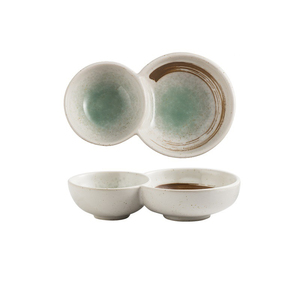 New Arrival sứ tấm độc đáo hai ngăn Bát Nhật Bản Thiết kế tấm - Product Image 4
