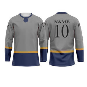 Maillot de Hockey sur glace Maillot de Hockey sur glace Personnalisé Nouveau Design Vêtements de Sport Unisexe Réversible Avec Broderie Uniforme Sur Mesure - Product Image 1