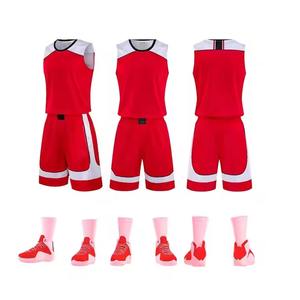 Uniforme de basket-ball personnalisable de haute qualité pour hommes ensemble séchage rapide tissu respirant couleurs fluorescentes pour l'été-prix de gros - Product Image 4