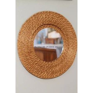 Miroir décoratif de mur de forme ronde de concepteur de papillons en métal de la meilleure qualité de poudre de couleur blanche de fabricant indien - Product Image 6