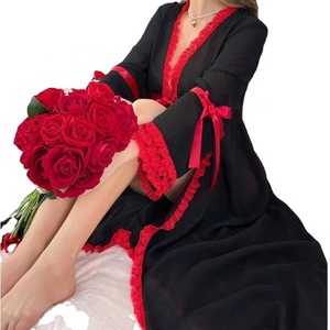 Conjunto de Pijama de Tres Piezas para Mujer, Ropa de Dormir de Algodón, Verano, Manga Corta, Pantalones Cortos y Largos, Ropa de Dormir para Dama - Product Image 2