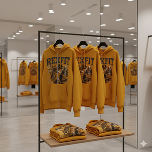 เสื้อฮู้ดซิปผู้ชายผ้าเฟรนช์เทอร์รี่ขายส่ง แบบยูนิเซ็กซ์ สั่งทำได้ 400 500 600 GSM ผ้าฝ้าย 100% ซิปเต็มตัว พิมพ์ลายดิจิทัลคุณภาพดีที่สุด - Product Image 3