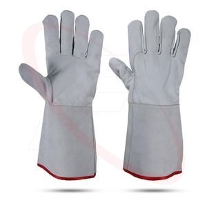 Vente chaude Premium cuir de chèvre Tig gants de soudage sans doublure 7cm manchette aile pouce style couleur blanche gants de sécurité robustes - Product Image 4
