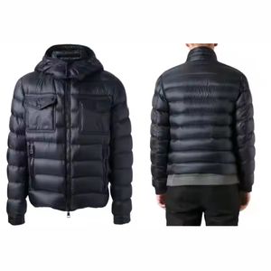 Veste matelassée réversible en denim à col montant, style streetwear unisexe, personnalisable, pour homme, imperméable, écologique, respirante, hiver 2024 - Product Image 1