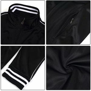 Conjunto Deportivo de 2 Piezas para Hombre, Sudadera de Cuello Redondo y Manga Larga, Estampado Sólido, para Invierno, Poliéster/Algodón - Product Image 4