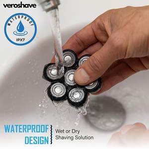 Kit de Afeitado Travel-Frily, Afeitadora Eléctrica Inalámbrica Recargable para Hombres, Cortadora de Pelo para Cabeza Calva, Cuchillas Impermeables IPX7 para Rostro - Product Image 6