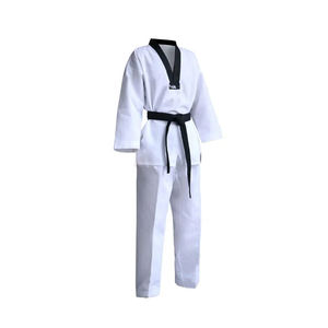 Logo personnalisé décontracté Arts martiaux Judo Gi Kimono Jiu Jitsu karaté costume WTF Taekwondo ITF élastique XL uniforme solide placement de la taille - Product Image 6