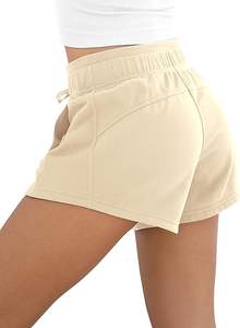 Venta al por mayor de peso pesado 100% algodón polar Yoga desgaste verano ejercicio correr gimnasio pantalones cortos transpirables pantalones cortos de sudor para las mujeres - Product Image 2