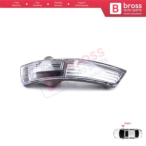 Lente de Espejo Retrovisor Lateral Derecho BSP1242-2 con Luz Indicadora Blanca Transparente para Focus 2007-2020 Mondeo MK4 2007-2015 8M5113B384AA - Product Image 3