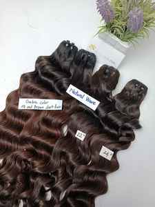 Extensions de cheveux à double trame de couleur noire avec donneur unique 100% brut vietnamien Ombre naturel vague - Product Image 4