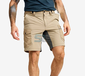 Qualité supérieure 100% coton hommes Cargo Shorts décontracté vêtements de sport de plein air Streetwear avec séchage rapide conception multi-poches - Product Image 1