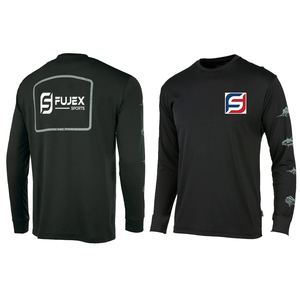 เสื้อตกปลาไม่มีลายสำหรับผู้ชายเสื้อตกปลาสำหรับใส่กลางแจ้งผ้าโพลีเอสเตอร์กันน้ำกันรังสียูวีแบบปรับแต่งได้ - Product Image 2