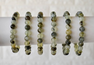Natural Bulk Selling Phrenite Green Color Crystal 8mm Round Healing <b>Beaded</b> <b>Bracelet</b> for Meditation Jewelry - Product Image 6