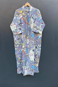 Kimono de algodón con estampado de animales, cinturón, tela absorbente transpirable, ropa de casa perfecta para verano y otoño, uso en Spa, informal, relajado, diario - Product Image 3