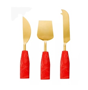 <b>Gold</b> Plated <b>Cutlery</b> <b>Set</b> With Marble Handle New Design Metal <b>Cutlery</b> <b>Set</b> New Look Metal Flatware in Wholesale Price - Product Image 3