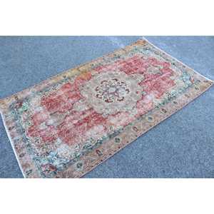 Tapis turc vintage 3,8 x 6,7 pieds, tapis d'intérieur, tapis en laine rouge - Product Image 2