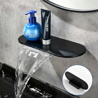 Robinet cascade noir mat mural disponible en OEM, robinet de baignoire cascade en laiton, robinet de remplissage mural pour baignoire