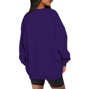 Sudaderas de gran tamaño con estampado de alta calidad 100% para mujer, sudadera de tela de algodón con cuello redondo para mujer, diseño personalizado de gran tamaño - Product Image 3