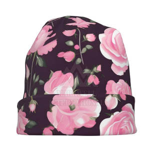 Gorros de jacquard elegantes con servicio OEM, gorros de tela de lana con logotipo personalizado, gorros informales de ajuste regular para invierno, gorros - Product Image 1