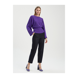 Pull en tricot à manches chauve-souris en viscose mélangée pour femmes BGN, fabriqué en Turquie - Product Image 2