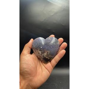 Wholesale 8 cm Polished Grape Agate <b>Crystal</b> Stone Natural <b>Big</b> Heart Carving Healing Decorative for Home Use Indocraftstone Rizki - Product Image 1