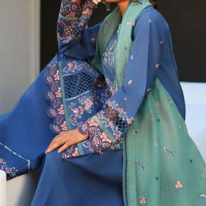 Salwar Kameez décontracté brodé de haute qualité pour femmes, tenue trois pièces prête à l'emploi avec Dupatta et pantalon - Product Image 5