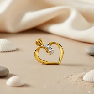 Elegant Gold Plating Heart <b>Diamond</b> Pendant for Women Elegant Jewelry Gift Product Category <b>Diamond</b> Pendants & Charms - Product Image 1