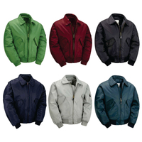 Blouson Bomber Vintage Unisexe en Nylon Personnalisable avec Logo Brodé Grande Taille en Cuir de Vachette Col Rond Pilote MA1 4 Saisons
