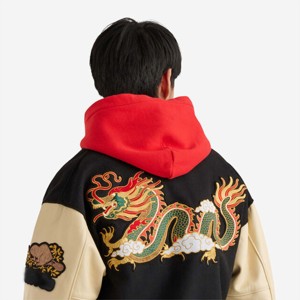 Elegante chaqueta de dragón para hombre, diseño de dragón bordado, perfecto para ropa informal de moda y trajes llamativos - Product Image 6