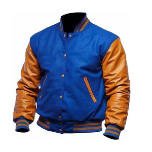Unisex Premium Quality Wool Leather <b>Jacket</b> New Arrival Customizable Varsity <b>Baseball</b> Letterman Basketball Stand Collar <b>Jacket</b> - Product Image 5