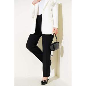 Pantalones informales negros con bolsillo de doble botón Transpirable Hip Hop y estilo cargo Patrón de camuflaje de pierna ancha Cintura media - Product Image 2