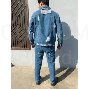 ชุดสองชิ้นแนวสตรีทใส่สบายสำหรับฤดูใบไม้ร่วง/ฤดูหนาวเสื้อแจ็คเก็ตยีนส์ทรงสลิมฟิตและกางเกงยีนส์ซับในผ้าฟลีซระบายอากาศได้ดีดีไซน์เข้ากันเพื่อความสบาย - Product Image 6