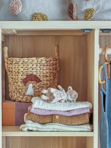 Juego de 2 cestas de algas marinas tejidas para niños con bordado de arcoíris y setas organizador de almacenamiento de juguetes cesta de decoración de guardería - Product Image 4