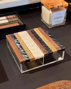 Premium Wooden Food <b>Storage</b> Jar with Arabic Frame Design Lid Lacquer Finish Freshness Preservation - Product Image 1