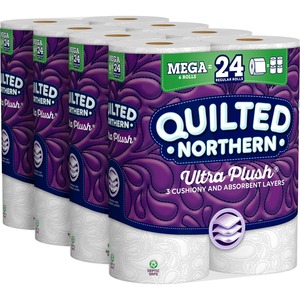 Papier hygiénique matelassé Northern Ultra Plush, 24 méga rouleaux (= 96 rouleaux réguliers) - Product Image 2