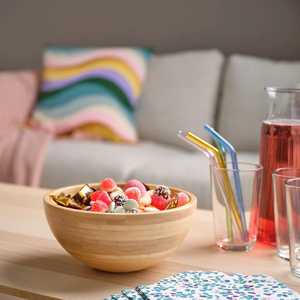 Juego de Tazones Artesanales de Madera de Acacia con Estampado de Esmalte de Lujo - Elegantes Tazones Ecológicos Aptos para Lavavajillas para Servir Comida y Regalos - Product Image 3