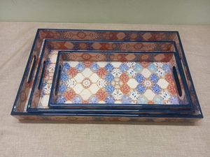 พร้อมส่ง ถาดพิมพ์เคลือบสีเงินทอง จานอาหารค่ํา จานผลไม้ ถาดเสิร์ฟอาหาร ขนมหวาน จานยาวอเนกประสงค์ - Product Image 4