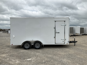 2026 Cross 7x16 Enclosed Cargo <b>Trailer</b> Tandem Axle Utility <b>Trailer</b> 84" Interior Height V-Nose Ramp Door Cargo Hauler 7000 GVWR - Product Image 2