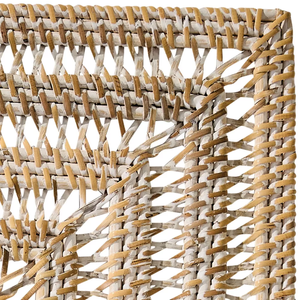 Tienphong 2025 Handmade Woven Whitewashed Rattan Square Charger Placemat, 15"x15" for <b>Table</b> Decoration <b>Protection</b> - Product Image 3