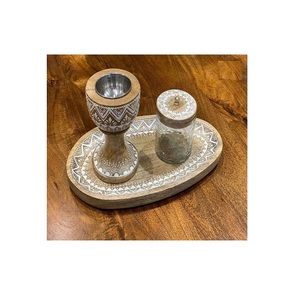 Fantastic Design Wood <b>Bakhoor</b> Burner With Acrylic Box And Wooden Tray Set Of 3 <b>Oud</b> Burner For Office Hotel Decor - Product Image 2