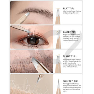 Ensemble de pinces à sourcils en acier inoxydable avec étui miroir de voyage – Excellent fournisseur de pinces à sourcils pour soins personnels - Product Image 3