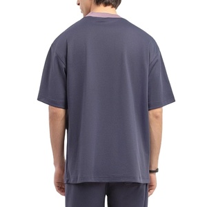 เสื้อยืดคอกลมแขนสั้นผู้ชายไซส์ใหญ่ ผ้าไหม/ผ้าฝ้าย ระบายอากาศ แห้งเร็ว สวมใส่สบาย ทรงปกติ สีพื้น สำหรับฤดูร้อน ขายส่ง OEM - Product Image 3