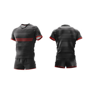 Ensembles de vêtements de sport d'uniformes de rugby de haute qualité avec tissu respirant de logo imprimable personnalisé - Product Image 2