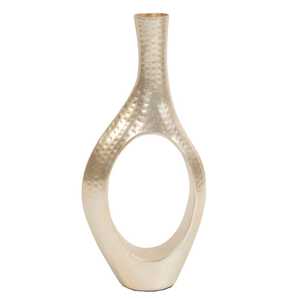 Jarrón de diseño decorativo de Metal hecho a mano chapado en oro a la venta florero decorativo de Metal fundido de aluminio de diseño moderno - Product Image 1