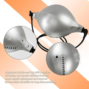 Venta caliente al por mayor Tasa de fábrica Producto Premium Hecho a mano Mejor calidad Saco de boxeo de doble extremo - Product Image 4