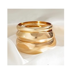 Customize Design Gold Cuff <b>Bracelet</b> Engagement Anniversary Brass Bangles Wholesale Manufacturer Low Price Natural Brass Bangles - Product Image 5